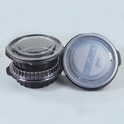 Zeqiu Microwaveable Anti-Freezing Disposable 1500ml/2000ml Large PP Transparent Seafood Container Separate Compartments Lid