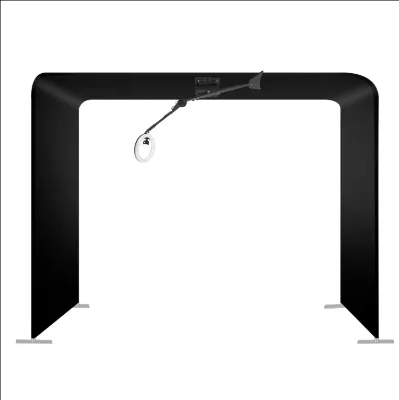 360 Camera Booth Shell Background Video Booth Rotating Machine Overhead 360 Camera Booth with Rgb LED Lighting