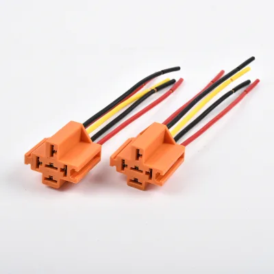 5-pin Automotive Relay Socket 16AWG Line Automotive Headlight Relay Ceramic Base