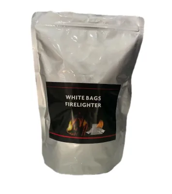 CCICCFIRE White Natural Firelighter Bags 5g Weight Multi-Purpose Paraffin Wax Wood Fiber Fire Starter Stove Grill Fireplace