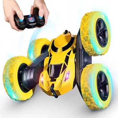 2025 New 2.4G Remote Control Stunt Car Boys Toy 4WD RC Racing Car Tracked Wheels 360 Degrees Roll Double Sided Stunt Car