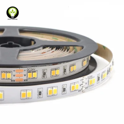 Adjustable CCT 2700K+6000K 2835 Series LED Flexible Strip Dual CCT Dimmable CRI>90