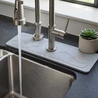 Wholesale Modern Washable Faucet Absorbent Mat Diatomite Mud Sink Splash Guard