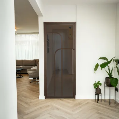 Custom Design Steel Frame Glass Loft Door Modern French Interior Door