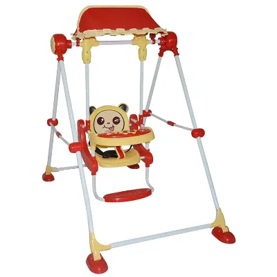 BABYLAND 2022 NEWEST OUTDOOR INDOOR BABY SWING WITH CANOPY CUTE ANIMAL DESIGN KIDS SWING
