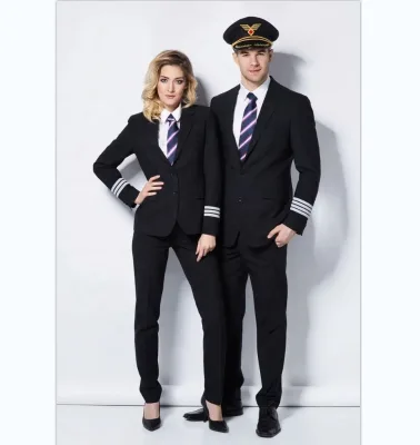 Hot Sale Captain Work Clothes Pilot Uniforms Coat+Pants Security Professional Workwear Airline Suit
