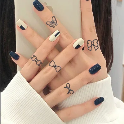 Popular Tattoo Supplies Waterproof Finger Sticker Various Design Styles Small Pattern Tattoo Stencil for Template Sticker