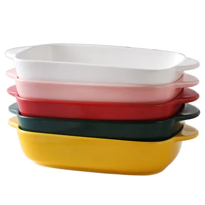 Oven Safe High Quality Rectangular Ceramic Baking Tray