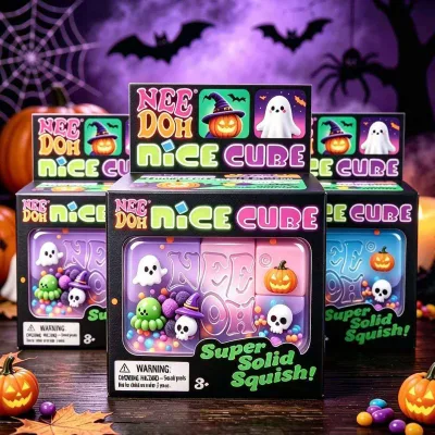 High Quality Hot Seller Nice Cube Christmas/Halloween Stress-Relief Squeeze Toy Jelly-like Soft Bounce Slow-Rebound