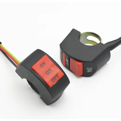 Hot Sale Universal Handlebar Switches Motorcycle on /off Light Switch Motorcycle Overtaking Switch Push Button Power Supply