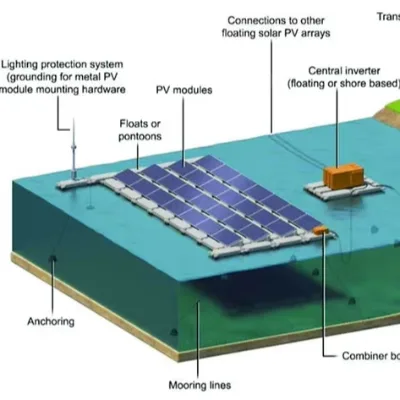 Custom Design Floating Solar Bracket Mounting Racking Structure Component with Marine Anchoring