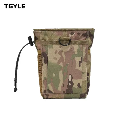 Emergency Outdoor Portable Camouflage Drawstring Waist Storage Bag for Climbing Hiking Camping-Polyester Outdoor Safety