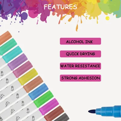 Double-end Dry Erase 12 Colors Floating Ink Magical Water Painting Pen