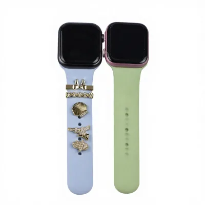Luxury Stainless Steel Watch Strap Band with Heart Jewels Decorative Studs Pin Buckle Breathable 1.5cm Size