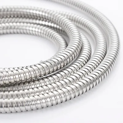 2 Meters Stainless Steel Chrome Brass EPDM Inner Tube Flexible Shower Hose with Modern Design and 5 Year Warranty