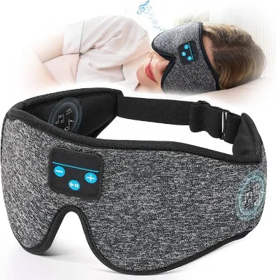 Custom Bluetooth Sleep Eye Mask with Adjustable Fit Memory Foam Comfort Ready Stock Available