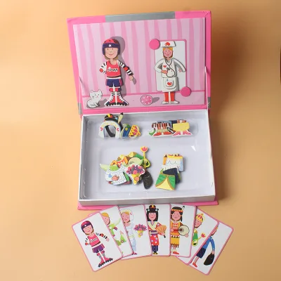 Gift Kids Magnet Toys Puzzle Games Magnetic Books for Children's Fridge Magnet