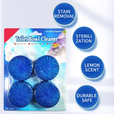Manufacturer Wholesale Disposable Eco-Friendly Flush Toilet Cleaner Bleach Block Blue Solid Bubble Block Toilet Blocks Blue