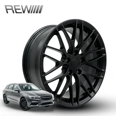 Forged Aluminum Rim 17-21 Inch 5 Lug Monoblock Matte Black Mesh Spoke for Daily Commute Sports Car Replacement