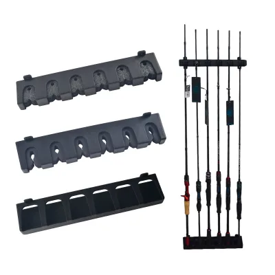 Wall Mounted Fishing Rod Holder Vertical Fishing Rod Rack for Garage Rod Storage Organizer EVA Foam Fishing Pole Holder