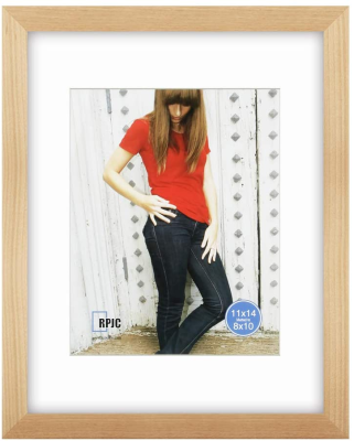 Picture 20.32 X 25.56 cm with Pad or 27.94 X 35.56 cm Without Pad, Suitable for Wall Mounted Photo Frame, Natural Color