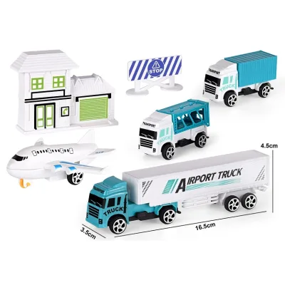 Sliding Set Simulation City Car 3 Car 1 Airplane 1 Roadblock 1 House 5 Theme Optional High Quality Plastic Kids Toys