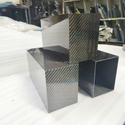 Rectangular Carbon Fiber Tube, Anti-Torsion Anti-Fatigue Waterproof Heat Insulation Durable for Gas Purification Equipment