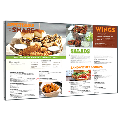 65 Inch Digital Menu Board Advertising Display with High Resolution, High Brightness for Restaurant