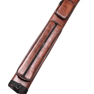 HEMLEE/Henley 1/2" Four-Hole American Pool Rod Big Head Nine-Ball Box 8-Pole Black Bag Durable High-Grade PU Cues-Free Shipping