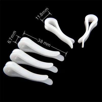 Wholesale Custom Logo Toothless White Plastic Shirt Packaging Clips for Shirts