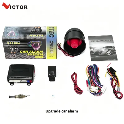 Victor Upgrade 12V Keyless Entry Car Alarm System with Built-in Shock Sensor Compatible Original Remote Control for Chevrolet