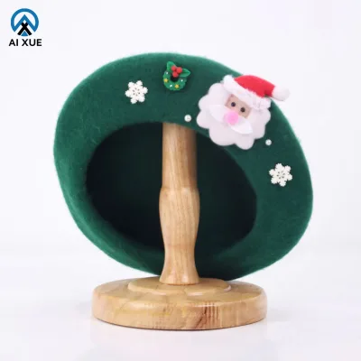 2025 New Arrival French Beret Custom Logo Beret Cap Children Embroidered Winter Beret Party Outdoor Christmas Santa Claus