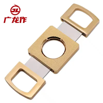 Custom Ring Sharp Logo Mini Stainless Steel Metal Cutter Gold Cigar Cutter