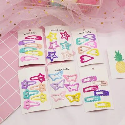 Bestselling Fashion Hair Accessories Sweet Cute Candy Colored Metal rainbow Hair Clip 5cm Hairpins for Kids Girls