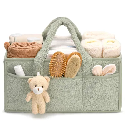 Portable Nursery Diaper Organizer Baby Storage Gift Basket Duffel Bags with Excellent Baby Diaper Storage Solution