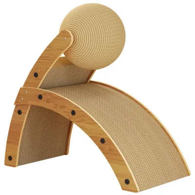 Cat Scratching Board With Ball Wear-resistant & Does Not Shed Chips Corrugated Paper Indoor R Type
