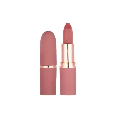 Highly Pigmented Matte Lipstick Velvet Finish Intense Color Lipstick Waterproof Smudge-Proof OEM Custom