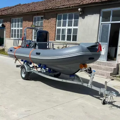 Inflatable Boat Trailer & Small Speedboat Trailer, 4m Standard Model, Made of Hot-Dip Galvanized Material,Wave Runner Trailer
