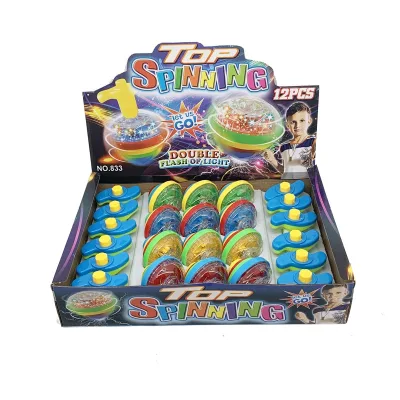 New Spinning Top Flash Luminous Spinning Tops Toy Colorful Top Ejection Toy Flashing Led Gyroscope Children Classic Toys