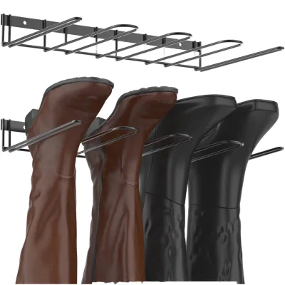 Wall-mounted Metal Modern Minimalist Shoe Rack Tall Boot Organizer Display Stand Shoe Stretcher Boot Hanger for Neat Tidy