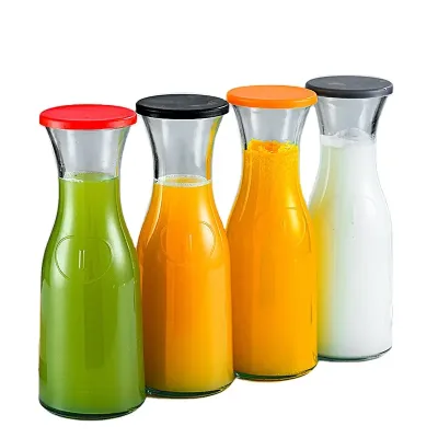 Wholesale Empty 1000ml Industrial Use Wine Glass Bottle with Plastic Cap Wide Mouth Narrow Neck Transparent Zhejiang Origin