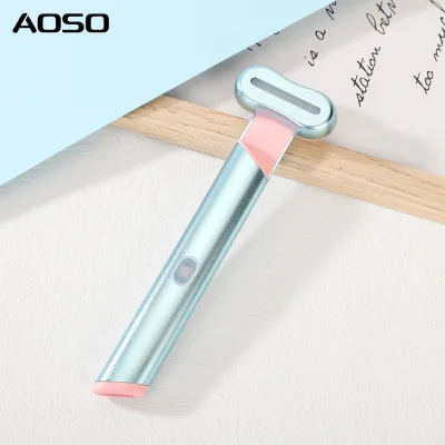 3 in 1 Heated Hot Under Eye Skin Rejuvenation Anti Aging Eye Beauty Care Device Eye Beauty Massager Wand with Micro-current