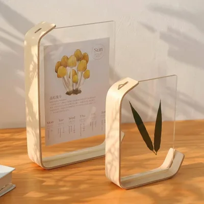Wooden Photo Frame Holder for Acrylic Birch Wood Photo Frames for Wedding Party Home Decor