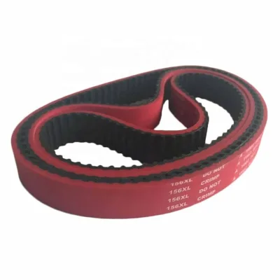 156XL-19+2T Red Rubber Coating Rubber Packing Machine Timing Belt