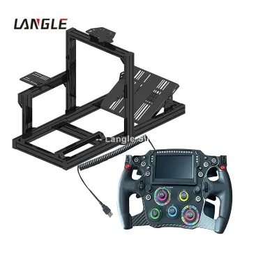 OEM Custom Sim Racing Aluminum Frame Grips + Steering Wheel  Plate for Carbon Fiber Gaming Steering Wheel Sim Racing Wheels