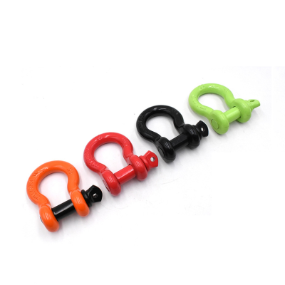 Certified Carbon Steel 6500kg Mechanical Engineering Twisted Shackle Pin Clasp Shackles