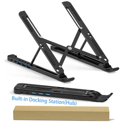Dropshipping Metal Aluminum PC Monitor/Laptop/Tablet Stand with 4 Port USB HUB