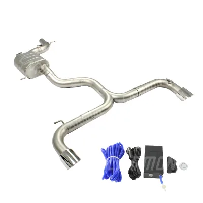 Catback for Volkswagen Golf 6th Gen GTI Scirocco 1.4T 2.0T High Quality Exhaust System SUS 304 Muffler Vacuum Valve Remote Valve