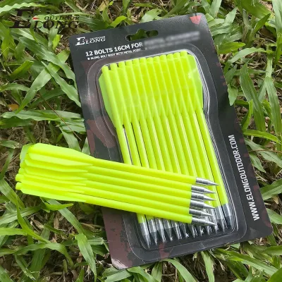 Archery Hunting Short Plastic Arrow Bolts with Steel Point 168mm Arrows Bolts