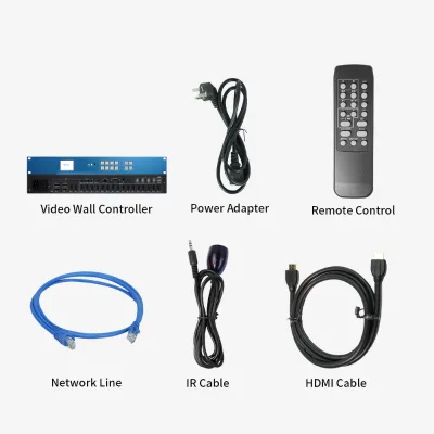 4K60 Video Wall Processor for Command Centers 16-Screen Splicing Seamless Switching Audio Follow 1X5 1X6 Video Wall